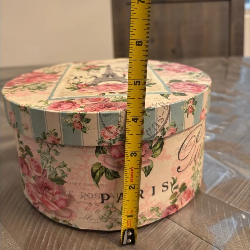 Paris Themed Decorative Box with Roses
